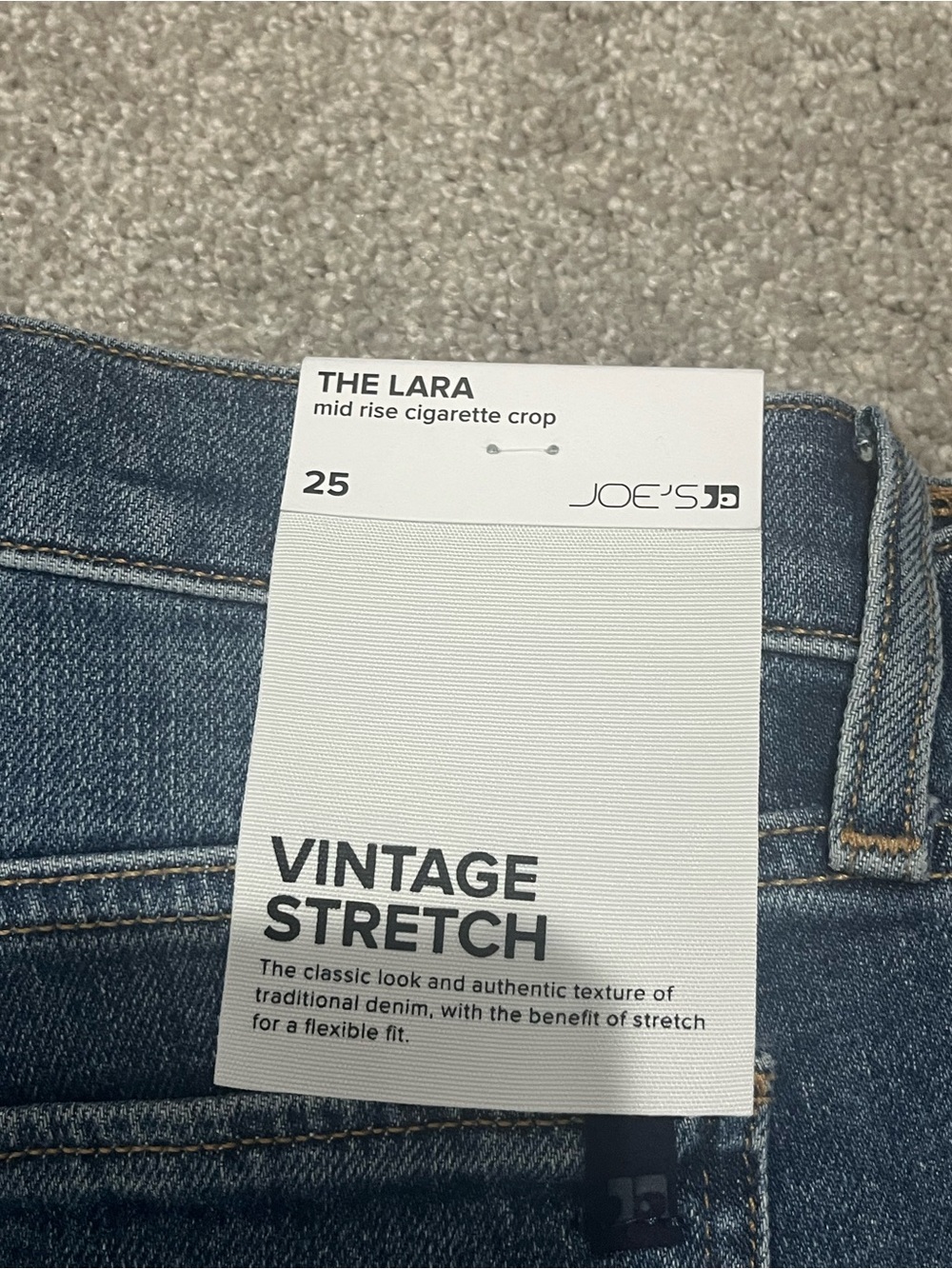Joe's Jeans blue mid-rise cigarette crop jeans - Picture 2 of 4